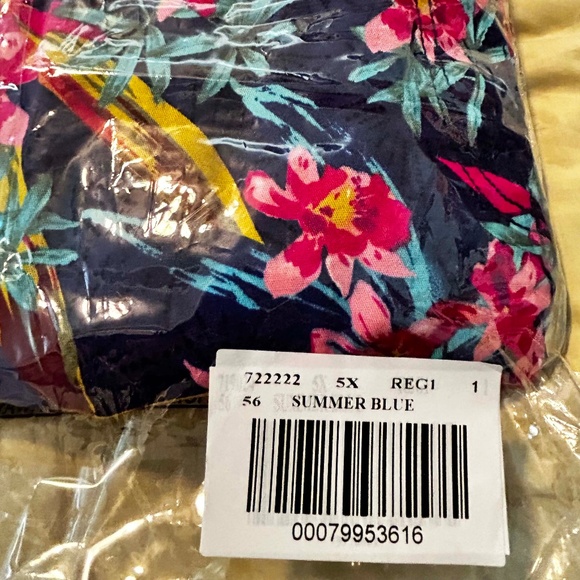 NEW PHOTOS! CAPRIS, FLORAL, SUMMER BLUE (Multicolour), SIZE 5X, BACK & COIN POCK - Picture 4 of 14